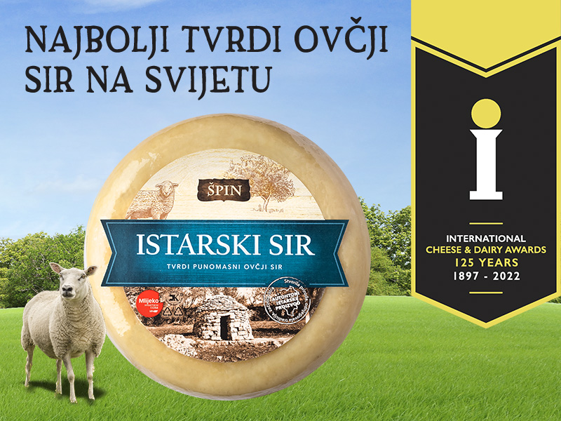 Istarski sir Špin je najbolji tvrdi ovčji sir na svijetu